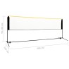 vidaXL Rete da Badminton Regolabile 400x103x94-158 cm in Metallo