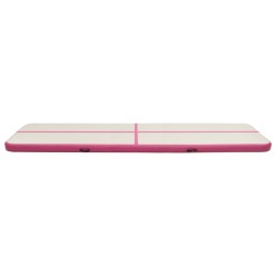 vidaXL Tappetino Ginnastica Gonfiabile con Pompa 800x100x15cm PVC Rosa