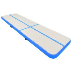 vidaXL Tappetino Ginnastica Gonfiabile con Pompa 800x100x15cm PVC Blu