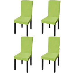 vidaXL Set 4 pz Fodera elastica per sedie verde