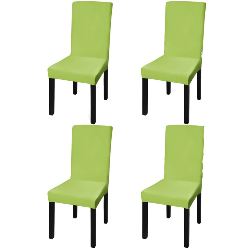 vidaXL Set 4 pz Fodera elastica per sedie verde