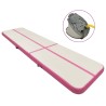 vidaXL Tappetino Ginnastica Gonfiabile con Pompa 600x100x20cm PVC Rosa