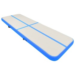 vidaXL Tappetino Ginnastica Gonfiabile con Pompa 500x100x20 cm PVC Blu