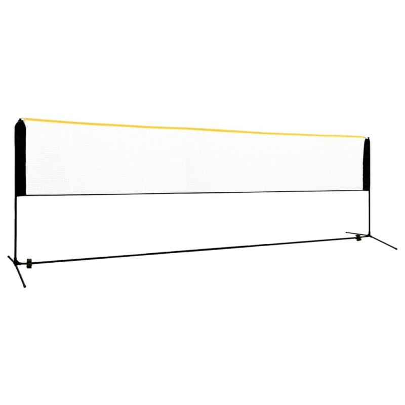 vidaXL Rete da Badminton Regolabile 500x103x94-158 cm in Metallo