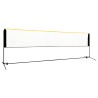 vidaXL Rete da Badminton Regolabile 500x103x94-158 cm in Metallo