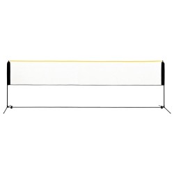 vidaXL Rete da Badminton Regolabile 500x103x94-158 cm in Metallo