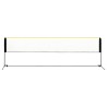 vidaXL Rete da Badminton Regolabile 500x103x94-158 cm in Metallo