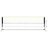 vidaXL Rete da Badminton Regolabile 500x103x94-158 cm in Metallo