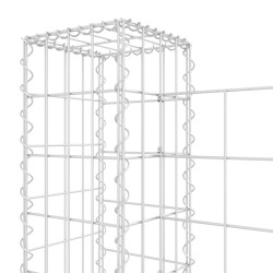    Cesto Gabbione a U con 3 Pali in Ferro 260x20x100 cm