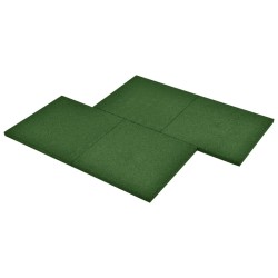    Piastrelle Anticaduta 12 pz in Gomma 50x50x3 cm Verde