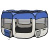    Box per Cani Pieghevole con Borsa Trasporto Blu 125x125x61 cm