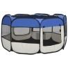    Box per Cani Pieghevole con Borsa Trasporto Blu 125x125x61 cm