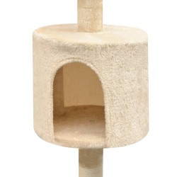    Albero per Gatti con Tiragraffi Sisal 125 cm Beige