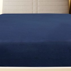 vidaXL Lenzuolo con Angoli Jersey Blu Marino 90x200 cm Cotone