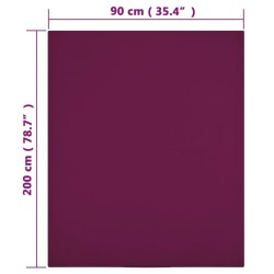 vidaXL Lenzuola con Angoli Jersey 2pz Bordò 90x200 cm Cotone