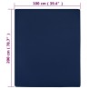 vidaXL Lenzuola con Angoli Jersey 2pz Blu Marino 100x200 cm Cotone