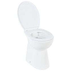 vidaXL WC Sospeso con Design Senza Bordi 7 cm Più Alto Ceramica Bianca