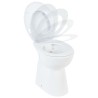 vidaXL WC Sospeso con Design Senza Bordi 7 cm Più Alto Ceramica Bianca