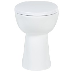 vidaXL WC Sospeso con Design Senza Bordi 7 cm Più Alto Ceramica Bianca