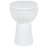 vidaXL WC Sospeso con Design Senza Bordi 7 cm Più Alto Ceramica Bianca