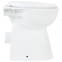 vidaXL WC Sospeso con Design Senza Bordi 7 cm Più Alto Ceramica Bianca