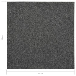 vidaXL Quadrotte di Moquette 20 pz 5 m² 50x50 cm Antracite