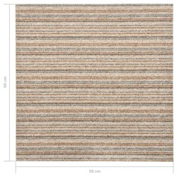 vidaXL Quadrotte di Moquette 20 pz 5 m² 50x50 cm Beige a Strisce