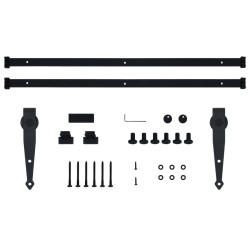 vidaXL Kit Mini Anta Scorrevole Armadio in Acciaio al Carbonio 200 cm