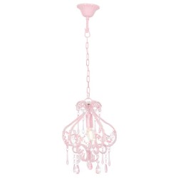    Lampadario con Perle Rosa Rotondo E14