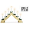 Ambiance Candele a Ponte di Natale con 7 LED Naturale