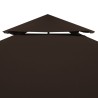    Copertura Superiore per Gazebo a 2 Strati 310g/m² 4x3m Marrone