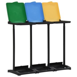 vidaXL Supporti Sacchi Rifiuti con Coperchio 240-330 L Multicolori PP