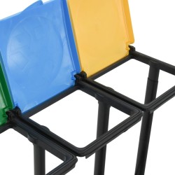 vidaXL Supporti Sacchi Rifiuti con Coperchio 240-330 L Multicolori PP