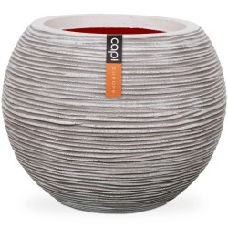 Capi Vaso a Sfera Nature Rib 62x48 cm Avorio KOFI271