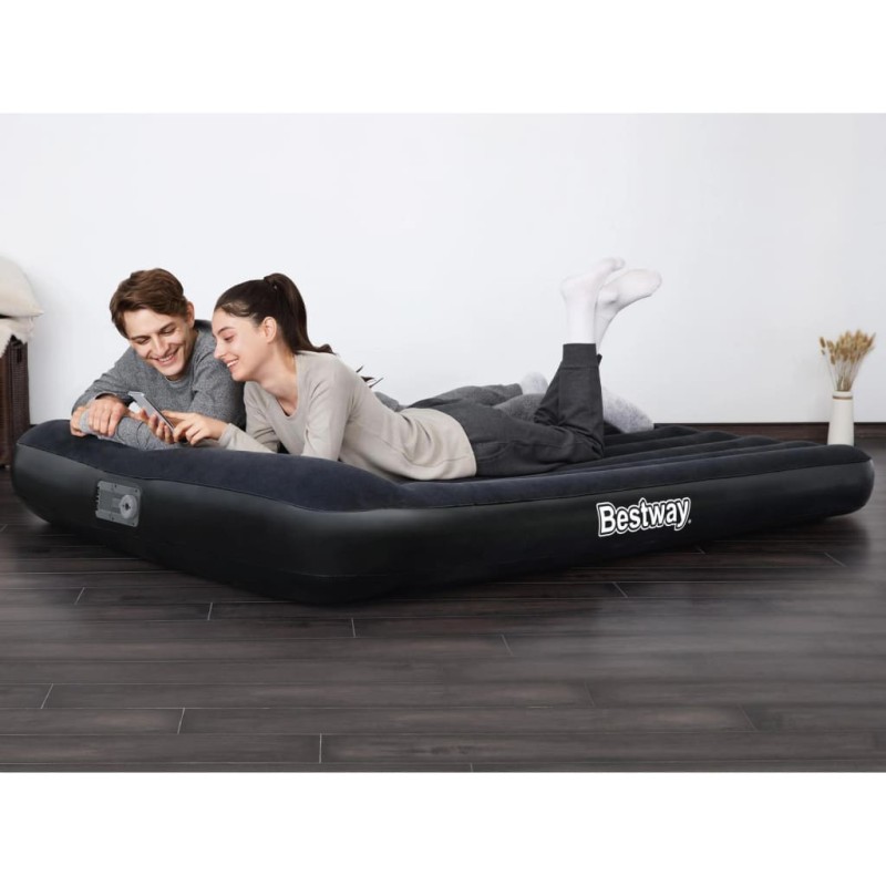 Bestway Materasso ad Aria Tritech per 2 Persone 203x152x30 cm Nero