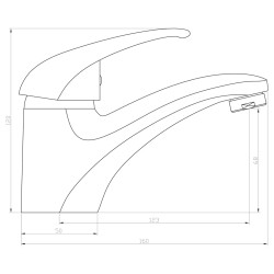 SCHÜTTE Miscelatore per Lavabo CALVINO Cromato