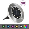    Lampade Solari da Terra 8 pz Luci a LED Colori RGB