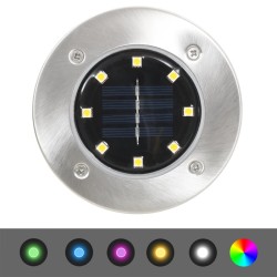    Lampade Solari da Terra 8 pz Luci a LED Colori RGB