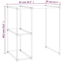    Rastrelliera per Lavatrice Nera 87x55x90,5 cm Ferro