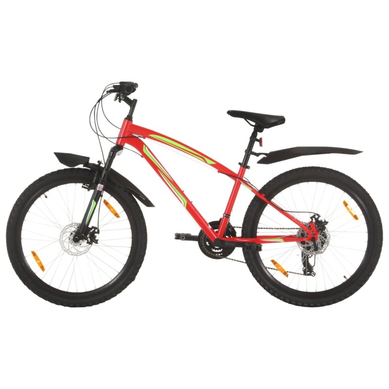 vidaXL Mountain Bike 21 Speed 26" Ruote 42 cm Rosso