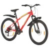 vidaXL Mountain Bike 21 Speed 26" Ruote 42 cm Rosso