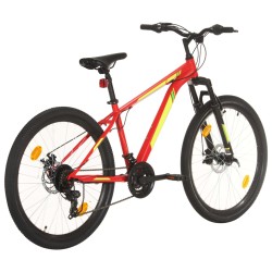 vidaXL Mountain Bike 21 Speed 27,5" Ruote 38 cm Rosso