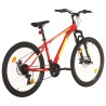 vidaXL Mountain Bike 21 Speed 27,5" Ruote 38 cm Rosso