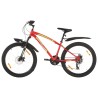 vidaXL Mountain Bike 21 Speed 26" Ruote 36 cm Rosso