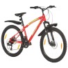 vidaXL Mountain Bike 21 Speed 26" Ruote 36 cm Rosso