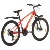 vidaXL Mountain Bike 21 Speed 26" Ruote 36 cm Rosso