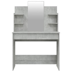    Toeletta con Specchio Grigio Cemento 96x40x142 cm