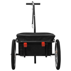 vidaXL Rimorchio Bici per Trasporto Merci 155x60x83 cm Acciaio Nero