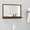    Specchio da Bagno Rovere Marrone 60x10,5x37cm Legno ingegnerizzato