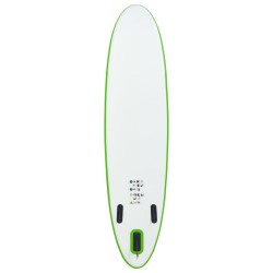 vidaXL Set Tavola Gonfiabile da SUP Verde e Bianco